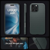 Spigen Liquid Air Designed For iPhone 16 Pro Case Cover, Abyss Green