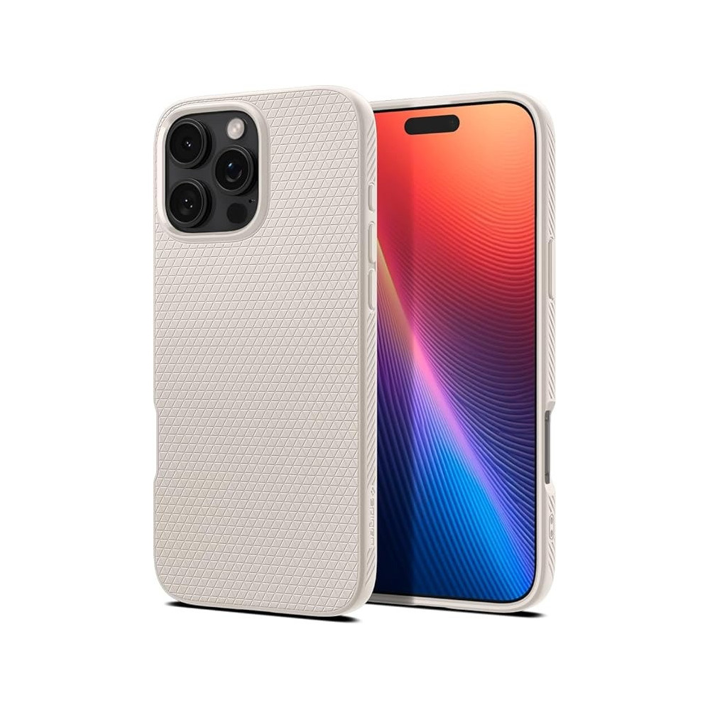 Spigen Liquid Air Designed For iPhone 16 Pro Case Cover, Natural Titanium