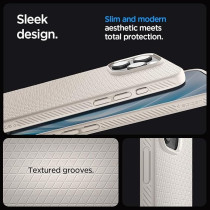 Spigen Liquid Air Designed For iPhone 16 Pro Case Cover, Natural Titanium
