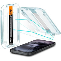 Spigen Glastr Ez Fit Designed For Iphone 16/Iphone 15 Screen Protector Premium Tempered Glass Case Friendly With Sensor Protection, 2 Pack