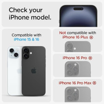 Spigen Glastr Ez Fit Designed For Iphone 16/Iphone 15 Screen Protector Premium Tempered Glass Case Friendly With Sensor Protection, 2 Pack