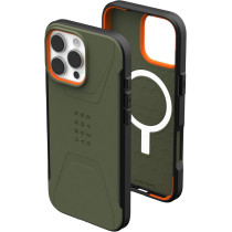 Urban Armor Gear Uag Civilian For Iphone 16 Pro Max Case Cover 20 Feet Drop Tested Magsafe Compatible, Olive Drab