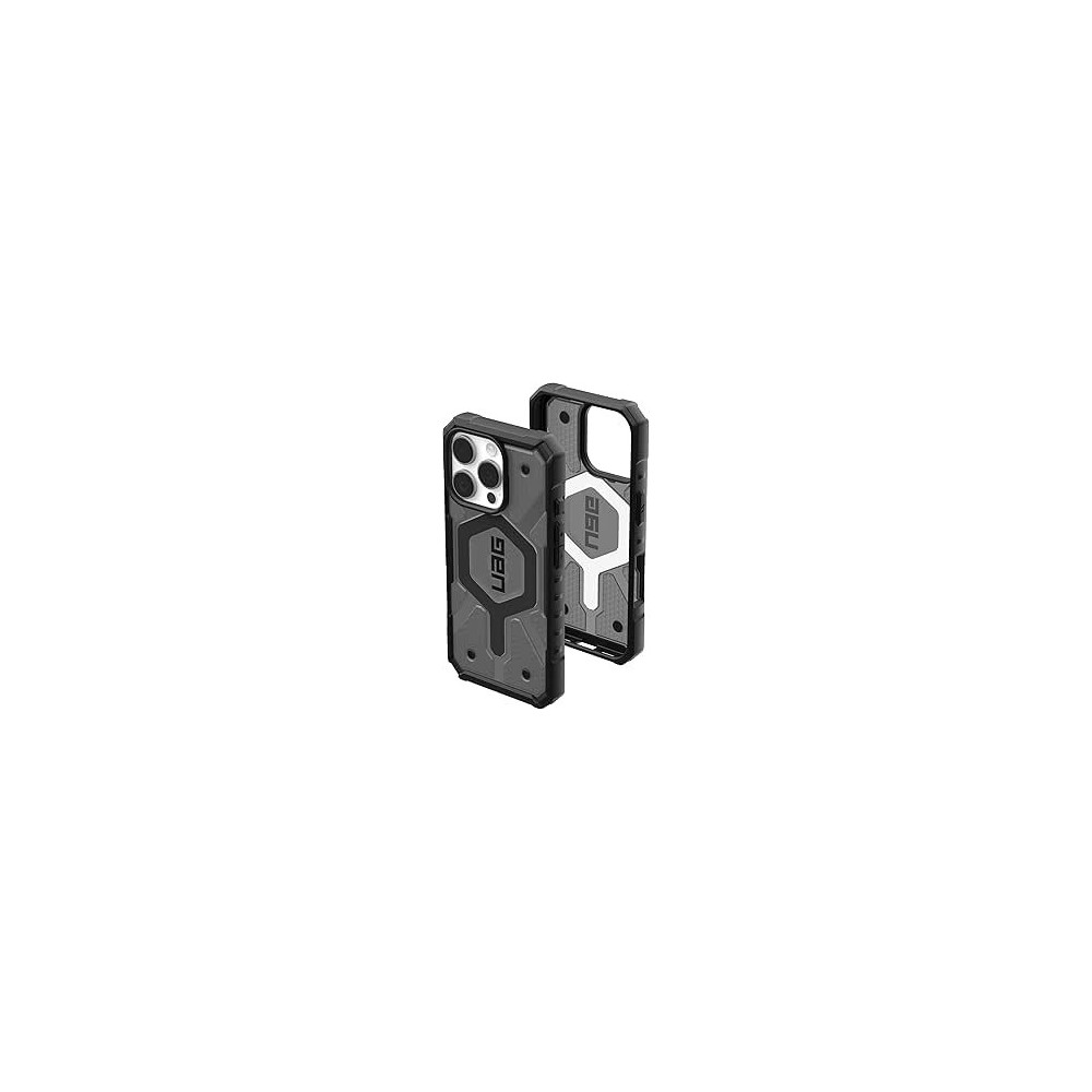 Urban Armor Gear Uag Pathfinder Clear For Iphone 16 Pro Case Cover, 18 Feet Drop Tested Magsafe Compatible, Ash Black