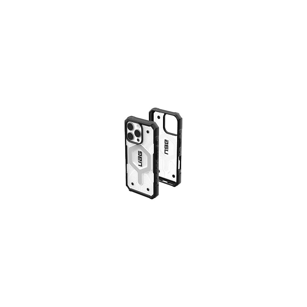Urban Armor Gear Uag Pathfinder Clear For Iphone 16 Pro Case Cover, 18 Feet Drop Tested Magsafe Compatible, Ice Silver