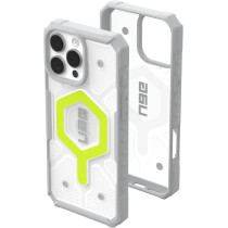 Urban Armor Gear Uag Pathfinder Clear For Iphone 16 Pro Max Case Cover, 18 Feet Drop Tested Magsafe Compatible, Active Neon