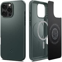 Spigen Thin Fit Magfit Designed For Iphone 16 Pro Max Case Cover Magsafe Compatible, Abyss Green