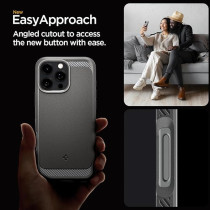 Spigen Rugged Armor Magfit For Iphone 16 Pro Max Case Cover Magsafe Compatible, Gray