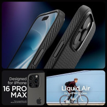 Spigen Liquid Air Designed For Iphone 16 Pro Max Case Cover, Matte Black