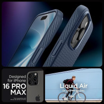 Spigen Liquid Air Designed For Iphone 16 Pro Max Case Cover, Navy Blue