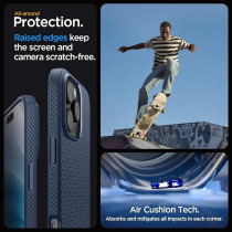 Spigen Liquid Air Designed For Iphone 16 Pro Max Case Cover, Navy Blue