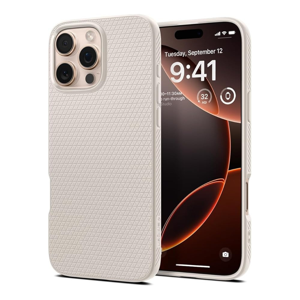 Spigen Liquid Air Designed For Iphone 16 Pro Max Case Cover, Natural Titanium