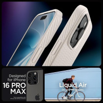 Spigen Liquid Air Designed For Iphone 16 Pro Max Case Cover, Natural Titanium