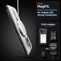 Spigen Ultra Hybrid Magfit Designed For Iphone 16 Pro Max Case Cover Magsafe Compatible, Frost Clear