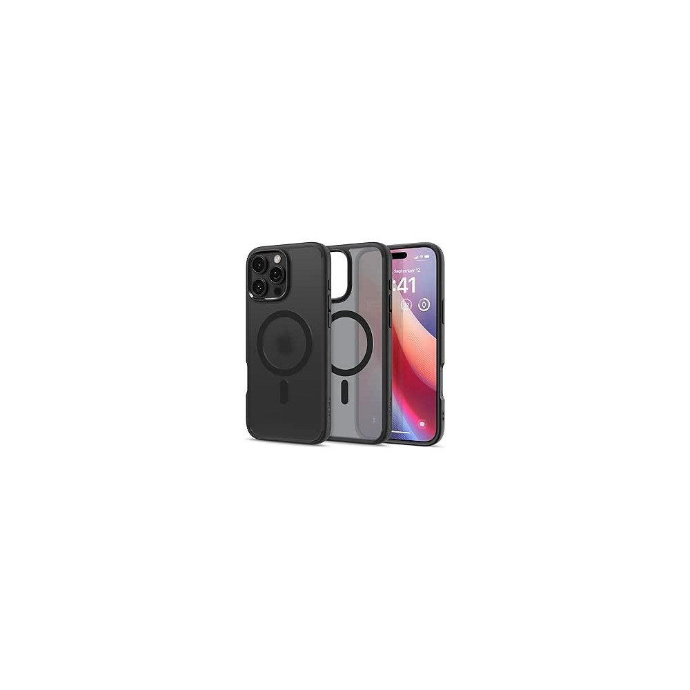 Spigen Ultra Hybrid Magfit Designed For Iphone 16 Pro Max Case Cover Magsafe Compatible, Frost Black