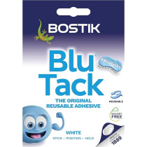 Bostik Smart Blu Tack Stick, Position And Hold Reusable Solvent Free White Reusable Adhesive