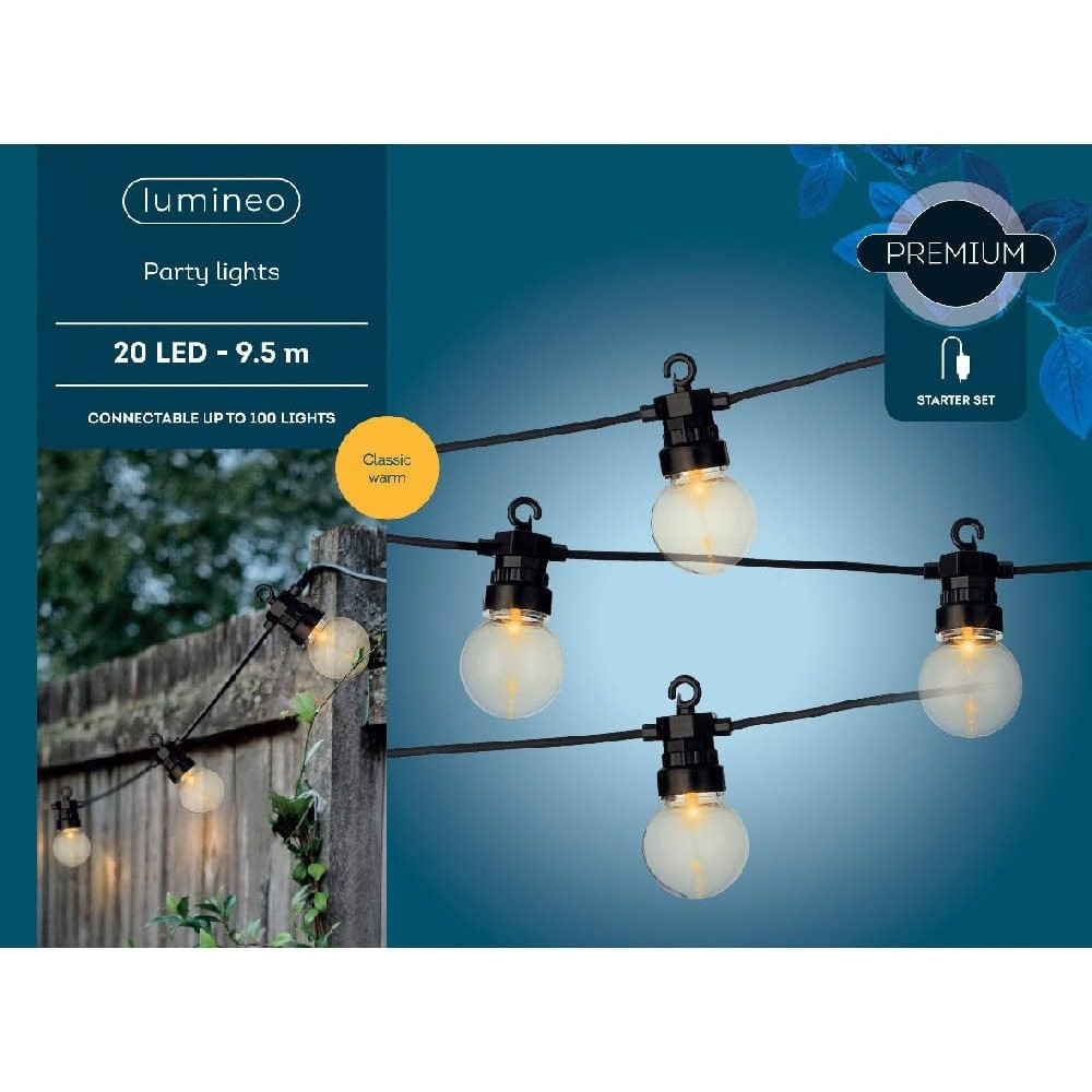 Lumineo Premium Quality Round Bulb LED Party Lights 20 Starter Kit