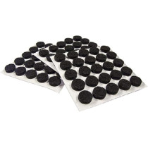Tru Guard Circle Self Adhesive Vinyl Bumpers, Pack Of 75, Black