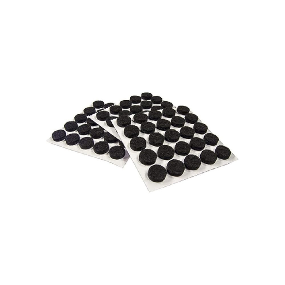 Tru Guard Circle Self Adhesive Vinyl Bumpers, Pack Of 75, Black