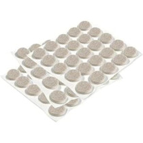 Tru Guard Circle Self Adhesive Vinyl Bumpers, Pack Of 75, Tan