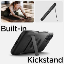 Spigen Slim Armor MagFit For iPhone 16 Case Cover With Kickstand MagSafe Compatible, Black