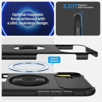 Spigen Slim Armor MagFit For iPhone 16 Case Cover With Kickstand MagSafe Compatible, Black
