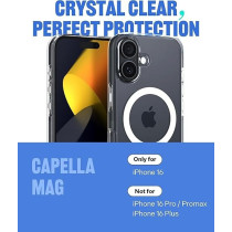 Caseology Capella Mag For iPhone 16 Case Cover MagSafe Compatible, Clear White