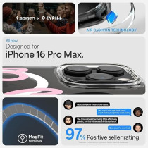Spigen Ultra Hybrid MagFit Designed For iPhone 16 Pro Max Case Cover MagSafe Compatible, Hearts Black Pink