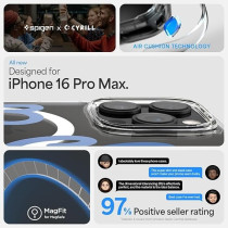 Spigen Ultra Hybrid MagFit Designed For iPhone 16 Pro Max Case Cover MagSafe Compatible, Hearts Denim