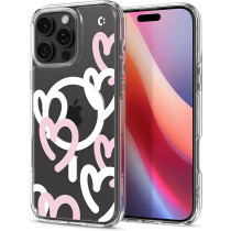 Spigen Ultra Hybrid MagFit Designed For iPhone 16 Pro Max Case Cover MagSafe Compatible, Hearts White Pink