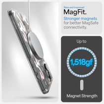 Spigen Ultra Hybrid MagFit Designed For iPhone 16 Pro Max Case Cover MagSafe Compatible, Hearts White Pink