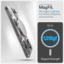 Spigen Ultra Hybrid MagFit Designed For iPhone 16 Pro Case Cover MagSafe Compatible, Hearts Black Pink