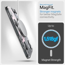 Spigen Ultra Hybrid MagFit Designed For iPhone 16 Case Cover MagSafe Compatible, Hearts Black Pink