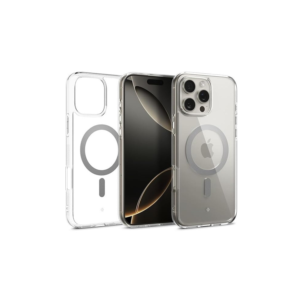 Caseology Capella Mag For iPhone 16 Pro Max Case Cover MagSafe Compatible, Clear Grey