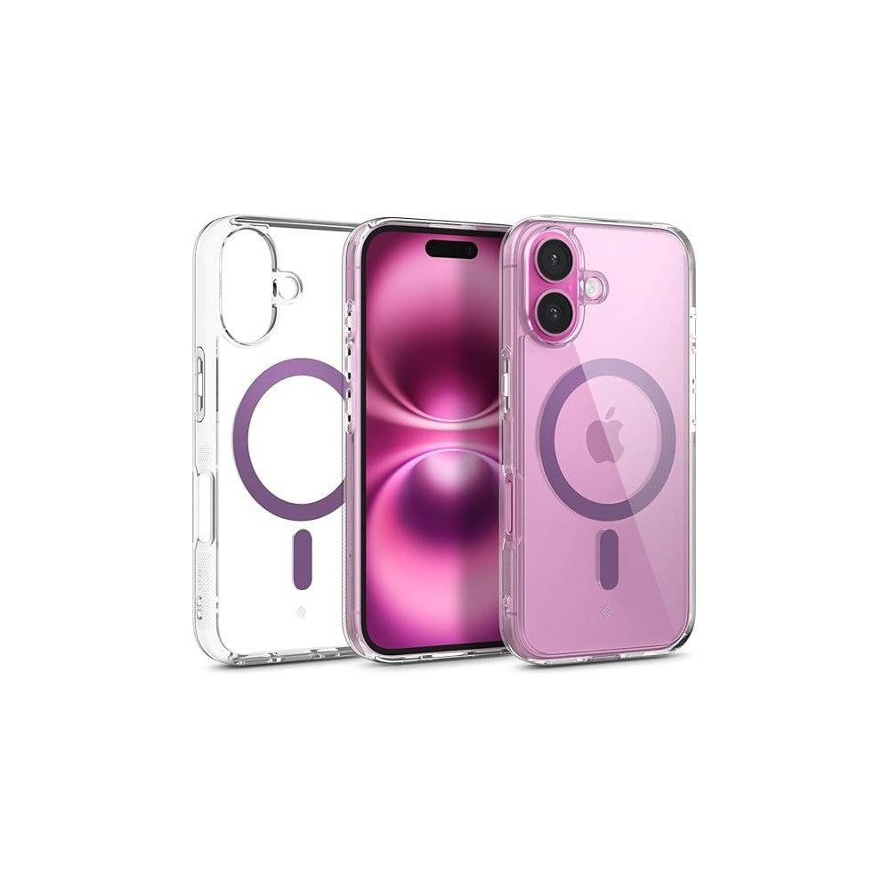 Caseology Capella Mag For iPhone 16 Case Cover MagSafe Compatible, Clear Purple