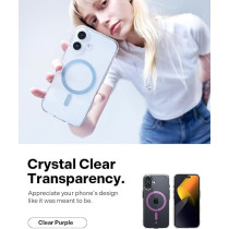 Caseology Capella Mag For iPhone 16 Case Cover MagSafe Compatible, Clear Purple