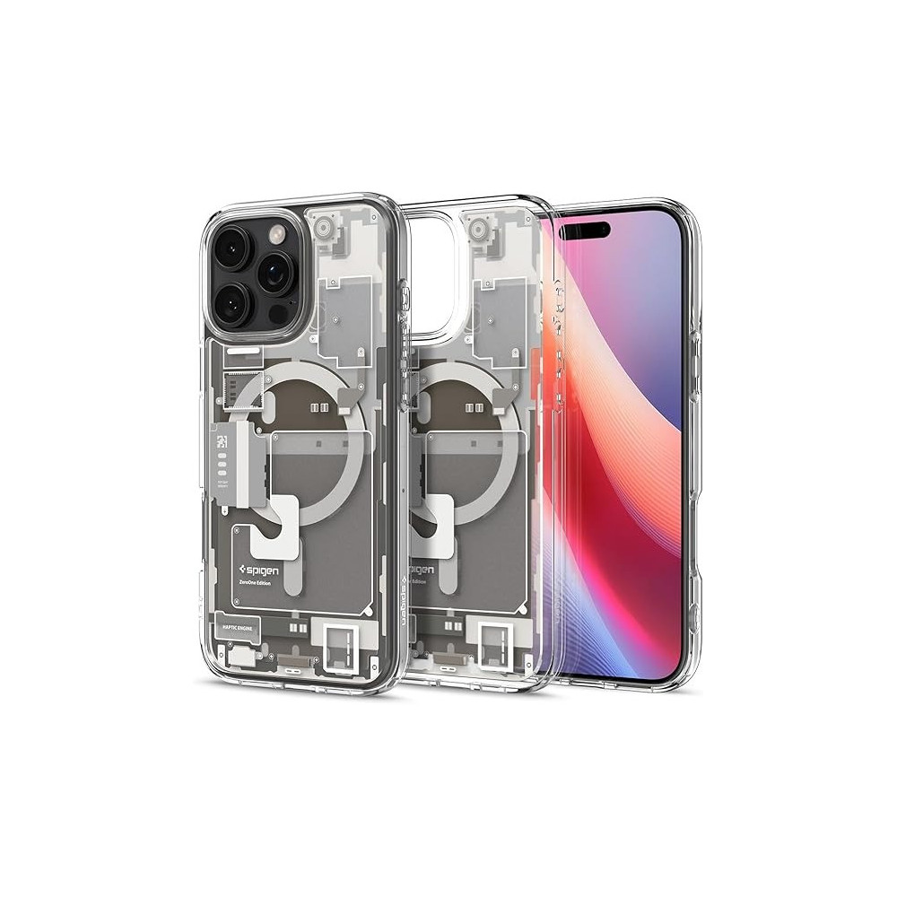 Spigen Ultra Hybrid MagFit Designed For iPhone 16 Pro Max Case Cover MagSafe Compatible, Zero One Natural Titanium