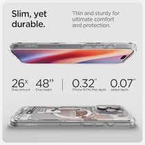 Spigen Ultra Hybrid MagFit Designed For iPhone 16 Pro Max Case Cover MagSafe Compatible, Zero One Natural Titanium