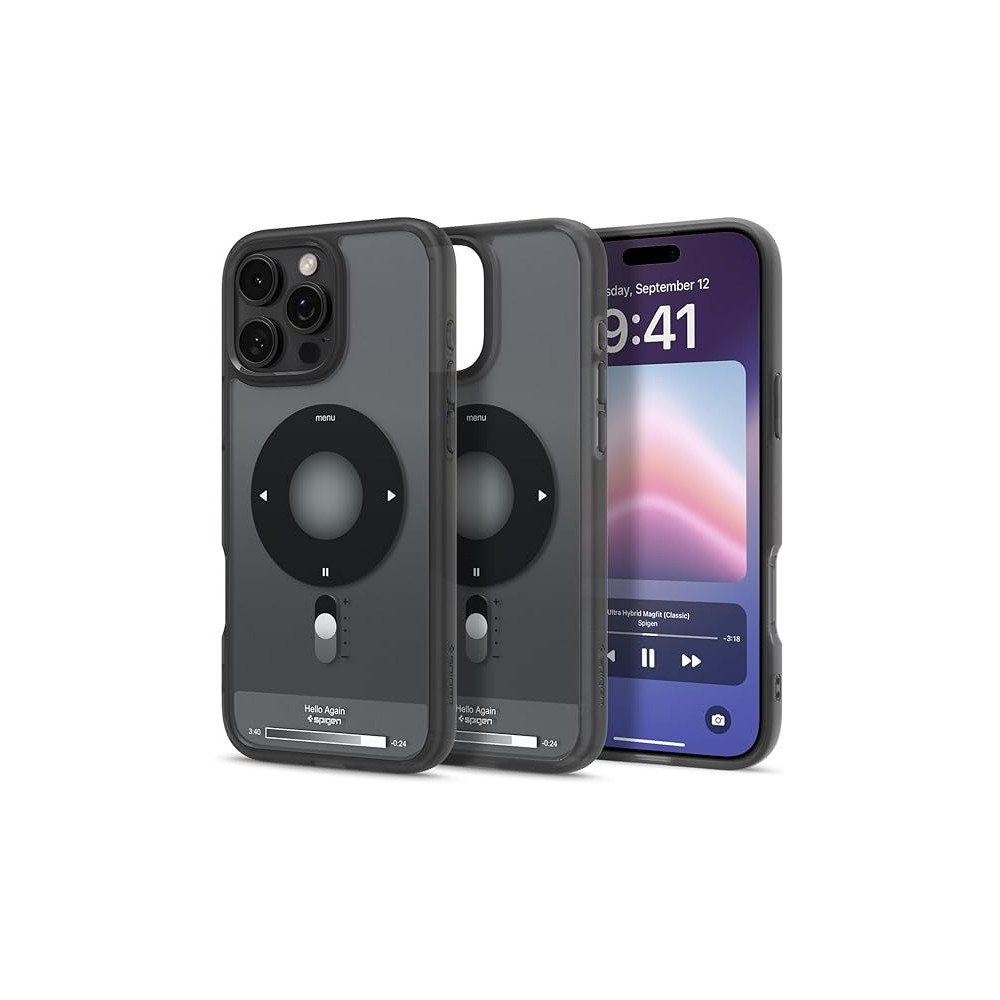 Spigen Ultra Hybrid MagFit Designed For iPhone 16 Pro Case Cover MagSafe Compatible, Classic Black
