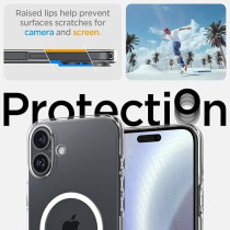 Spigen Liquid Crystal MagFit Designed For iPhone 16 Case Cover MagSafe Compatible, Crystal Clear