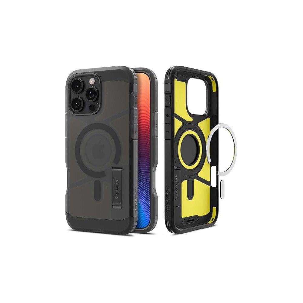 Spigen Tough Armor MagFit AI Designed For iPhone 16 Pro Max Case Cover MagSafe Compatible, Frost Black