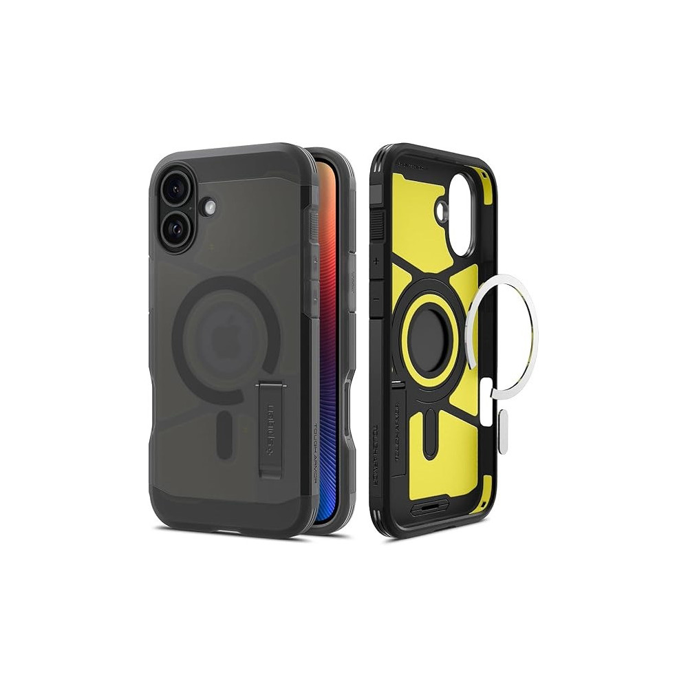 Spigen Tough Armor MagFit AI Designed For iPhone 16 Case Cover MagSafe Compatible, Frost Black