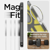 Spigen Tough Armor MagFit AI Designed For iPhone 16 Case Cover MagSafe Compatible, Frost Black