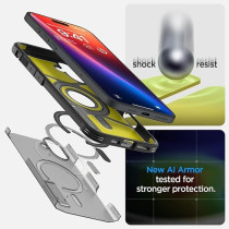Spigen Tough Armor MagFit AI Designed For iPhone 16 Case Cover MagSafe Compatible, Frost Black