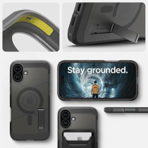 Spigen Tough Armor MagFit AI Designed For iPhone 16 Case Cover MagSafe Compatible, Frost Black