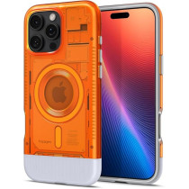 Spigen Classic C1 MagFit For iPhone 16 Pro Max Case Cover MagSafe Compatible Extreme Protection Tech, Tangerine