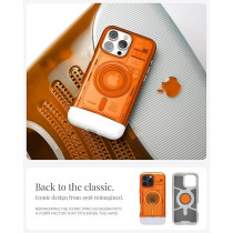 Spigen Classic C1 MagFit For iPhone 16 Pro Case Cover MagSafe Compatible Extreme Protection Tech, Tangerine