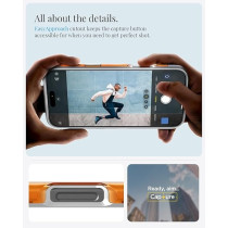 Spigen Classic C1 MagFit For iPhone 16 Pro Case Cover MagSafe Compatible Extreme Protection Tech, Tangerine