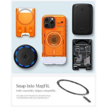 Spigen Classic C1 MagFit For iPhone 16 Pro Case Cover MagSafe Compatible Extreme Protection Tech, Tangerine