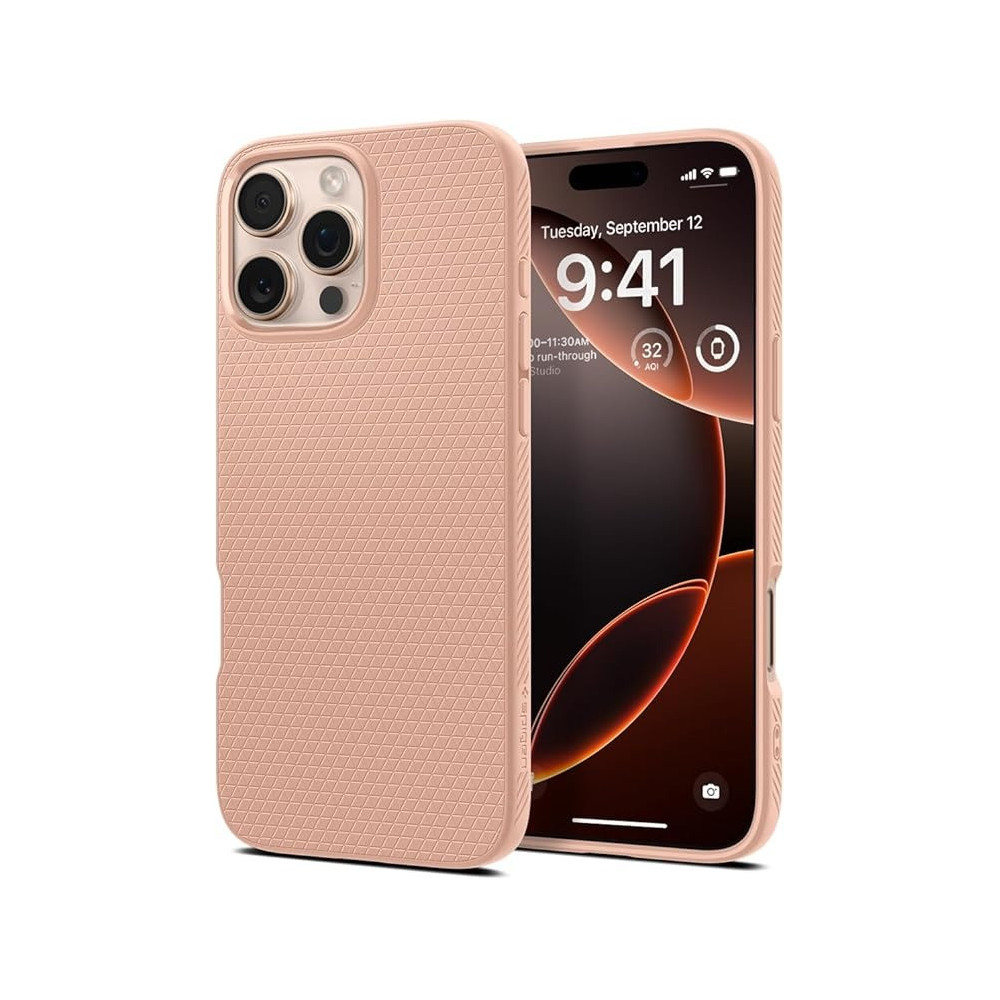 Spigen Liquid Air Designed For iPhone 16 Pro Max Case Cover, Rose Titanium