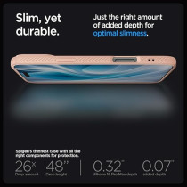 Spigen Liquid Air Designed For iPhone 16 Pro Max Case Cover, Rose Titanium